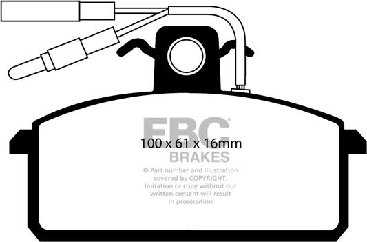 EBC Brakes DP410/2 - Гальмівні колодки, дискові гальма avtolavka.club