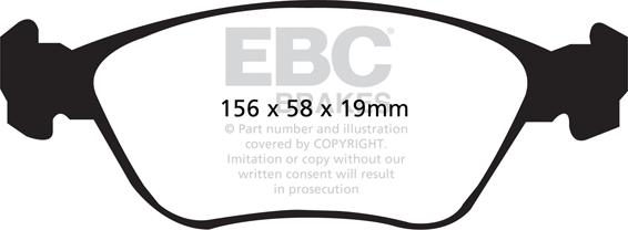 EBC Brakes DP41362R - Гальмівні колодки, дискові гальма avtolavka.club