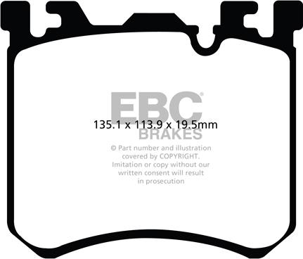 EBC Brakes DP42091R - Гальмівні колодки, дискові гальма avtolavka.club