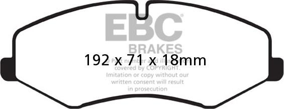 EBC Brakes DP42060R - Гальмівні колодки, дискові гальма avtolavka.club