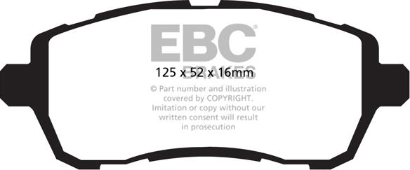 EBC Brakes DP42002R - Гальмівні колодки, дискові гальма avtolavka.club