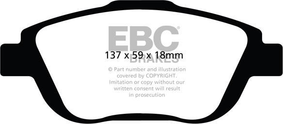 EBC Brakes DP42073R - Гальмівні колодки, дискові гальма avtolavka.club