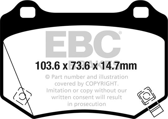 EBC Brakes DP52361NDX - Гальмівні колодки, дискові гальма avtolavka.club