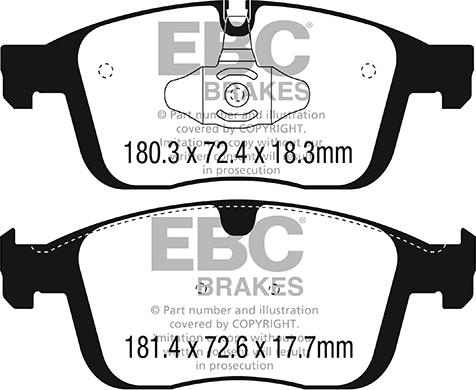 EBC Brakes DP42296R - Гальмівні колодки, дискові гальма avtolavka.club