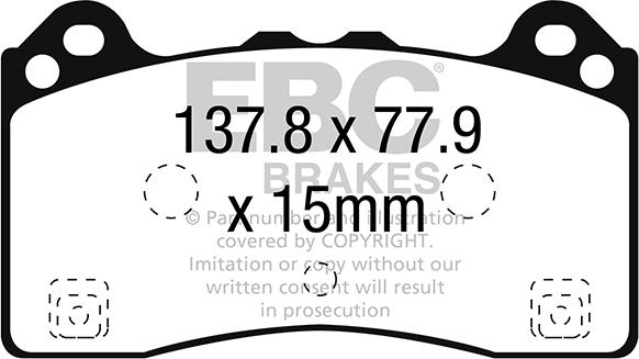EBC Brakes DP82274RP1 - Комплект високоефективних гальмівних колодок avtolavka.club