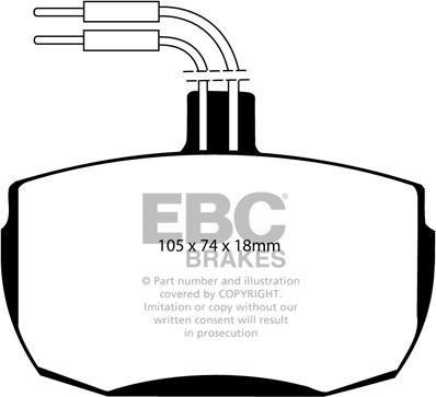 EBC Brakes DP472 - Гальмівні колодки, дискові гальма avtolavka.club