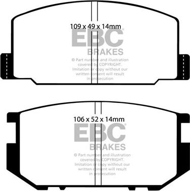 EBC Brakes DP532 - Гальмівні колодки, дискові гальма avtolavka.club