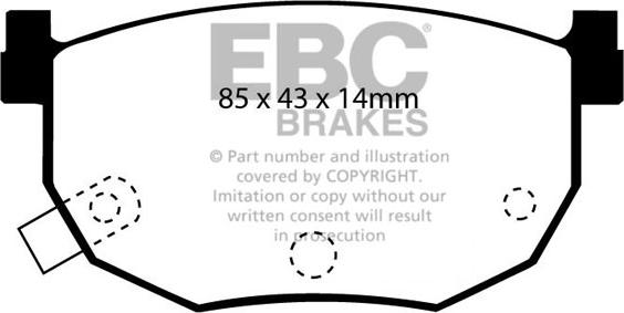 EBC Brakes DP528 - Гальмівні колодки, дискові гальма avtolavka.club