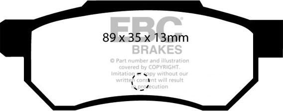 EBC Brakes DP642 - Гальмівні колодки, дискові гальма avtolavka.club