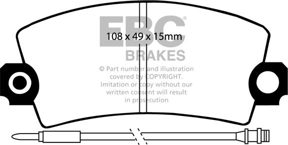 EBC Brakes DP651 - Гальмівні колодки, дискові гальма avtolavka.club