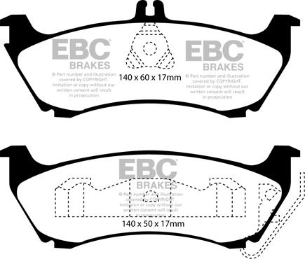 EBC Brakes DP61437 - Гальмівні колодки, дискові гальма avtolavka.club