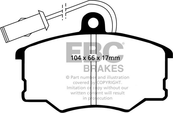 EBC Brakes DP616/2 - Гальмівні колодки, дискові гальма avtolavka.club