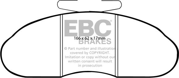 EBC Brakes DP633 - Гальмівні колодки, дискові гальма avtolavka.club