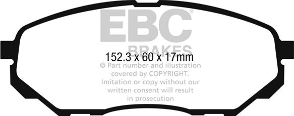 EBC Brakes DPX2264 - Гальмівні колодки, дискові гальма avtolavka.club
