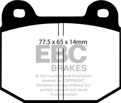 EBC Brakes DP4197/2R - Гальмівні колодки, дискові гальма avtolavka.club