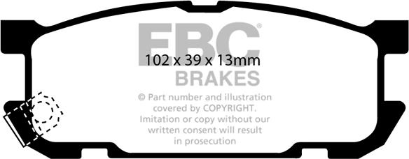 EBC Brakes DP1453 - Гальмівні колодки, дискові гальма avtolavka.club