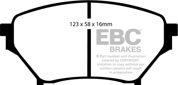 EBC Brakes DP41452R - Гальмівні колодки, дискові гальма avtolavka.club