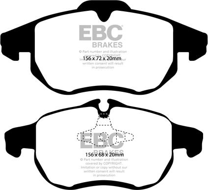 EBC Brakes DP1414 - Гальмівні колодки, дискові гальма avtolavka.club