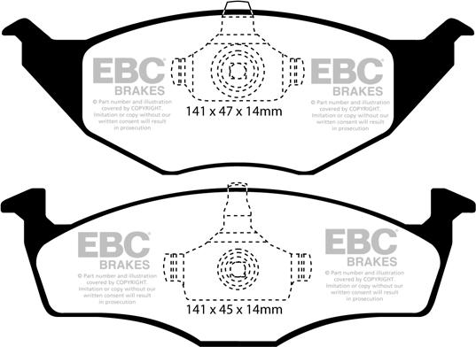 EBC Brakes DP1433 - Гальмівні колодки, дискові гальма avtolavka.club