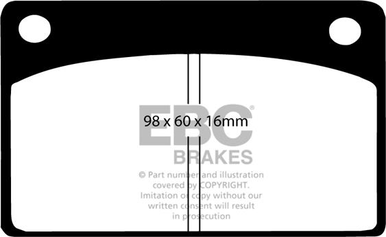 EBC Brakes DP143 - Гальмівні колодки, дискові гальма avtolavka.club