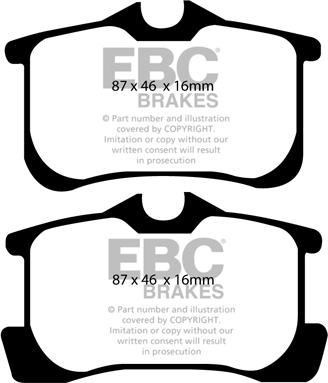 EBC Brakes DP1422 - Гальмівні колодки, дискові гальма avtolavka.club