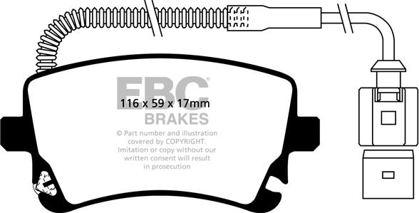 EBC Brakes DP81470RP1 - Комплект високоефективних гальмівних колодок avtolavka.club