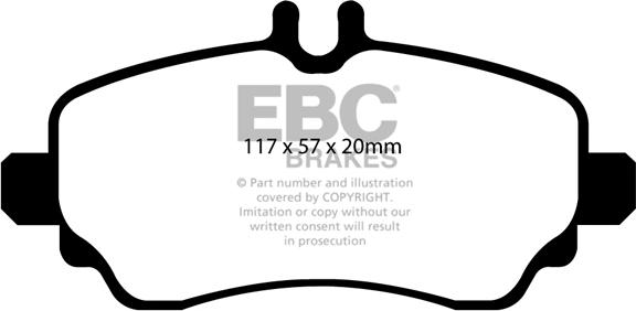 EBC Brakes DP1555 - Гальмівні колодки, дискові гальма avtolavka.club