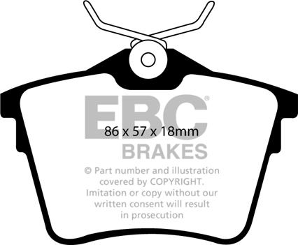 EBC Brakes DP31551C - Гальмівні колодки, дискові гальма avtolavka.club