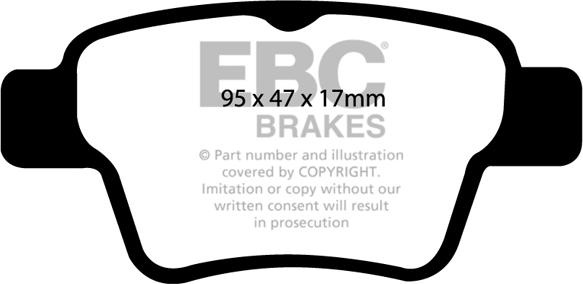 EBC Brakes DP1575 - Гальмівні колодки, дискові гальма avtolavka.club