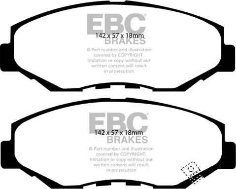 EBC Brakes DP1655 - Гальмівні колодки, дискові гальма avtolavka.club