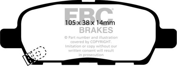 EBC Brakes DP1666 - Гальмівні колодки, дискові гальма avtolavka.club