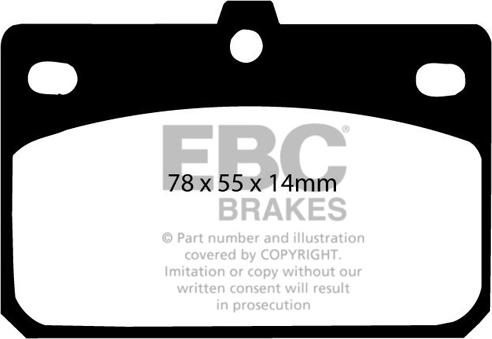 EBC Brakes DP166 - Гальмівні колодки, дискові гальма avtolavka.club