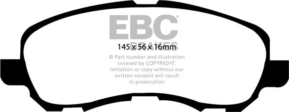 EBC Brakes DP21614 - Гальмівні колодки, дискові гальма avtolavka.club