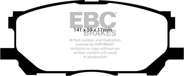 EBC Brakes DP1681 - Гальмівні колодки, дискові гальма avtolavka.club