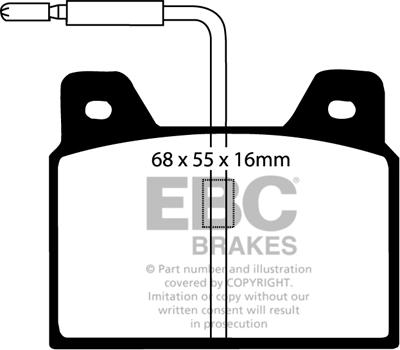 EBC Brakes DP163 - Гальмівні колодки, дискові гальма avtolavka.club