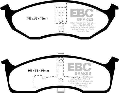EBC Brakes DP1623 - Гальмівні колодки, дискові гальма avtolavka.club