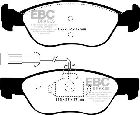 EBC Brakes DP21060/2 - Гальмівні колодки, дискові гальма avtolavka.club