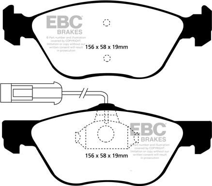 EBC Brakes DP21061 - Гальмівні колодки, дискові гальма avtolavka.club