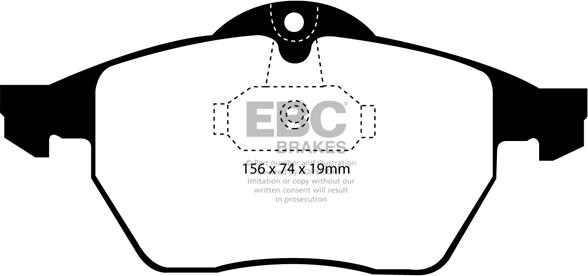 EBC Brakes DP1062 - Гальмівні колодки, дискові гальма avtolavka.club