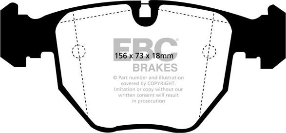 EBC Brakes DP1036 - Гальмівні колодки, дискові гальма avtolavka.club