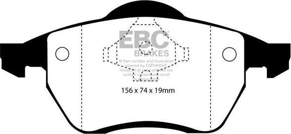 EBC Brakes DP1074 - Гальмівні колодки, дискові гальма avtolavka.club