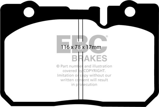 EBC Brakes DP1154 - Гальмівні колодки, дискові гальма avtolavka.club