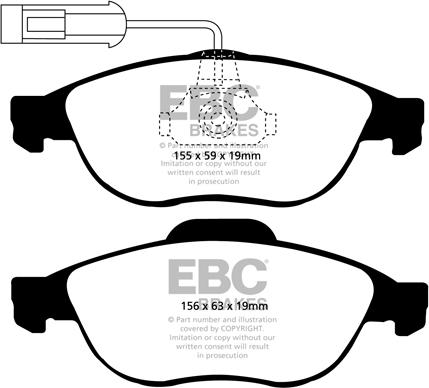 EBC Brakes DP41153R - Гальмівні колодки, дискові гальма avtolavka.club