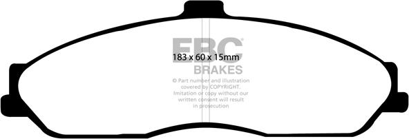 EBC Brakes DP81162RP1 - Комплект високоефективних гальмівних колодок avtolavka.club