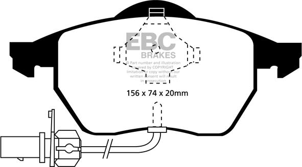 EBC Brakes DP1114 - Гальмівні колодки, дискові гальма avtolavka.club
