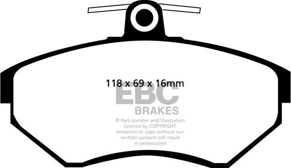 EBC Brakes DP1112 - Гальмівні колодки, дискові гальма avtolavka.club