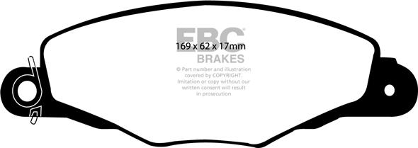 EBC Brakes DP1188 - Гальмівні колодки, дискові гальма avtolavka.club