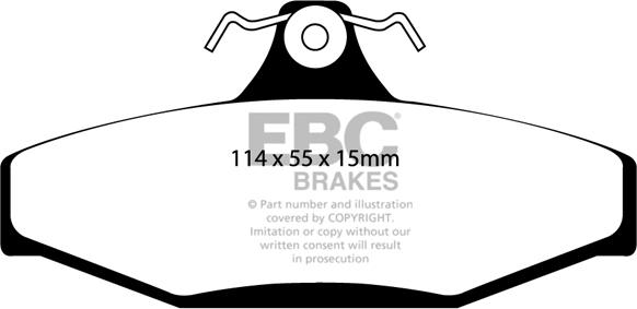 EBC Brakes DP1132 - Гальмівні колодки, дискові гальма avtolavka.club