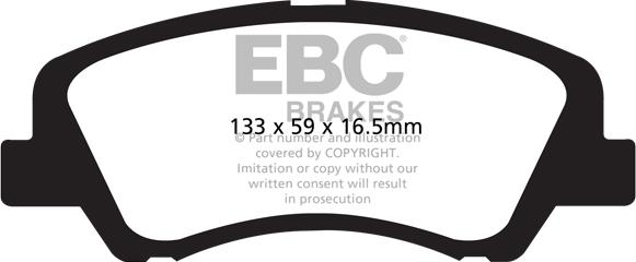 EBC Brakes DP21899 - Гальмівні колодки, дискові гальма avtolavka.club