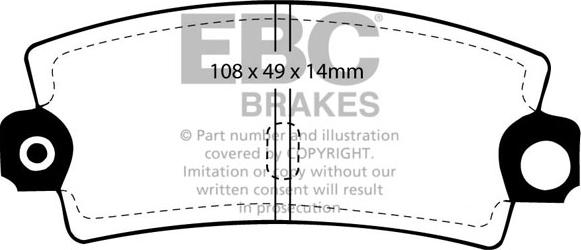 EBC Brakes DP189 - Гальмівні колодки, дискові гальма avtolavka.club